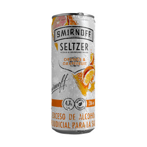 Coctel Smirnoff Ice Seltzer Naranja y Pomelo Lata 250ml