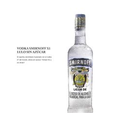 Vodka Smirnoff X1 Lulo Sin Azúcar