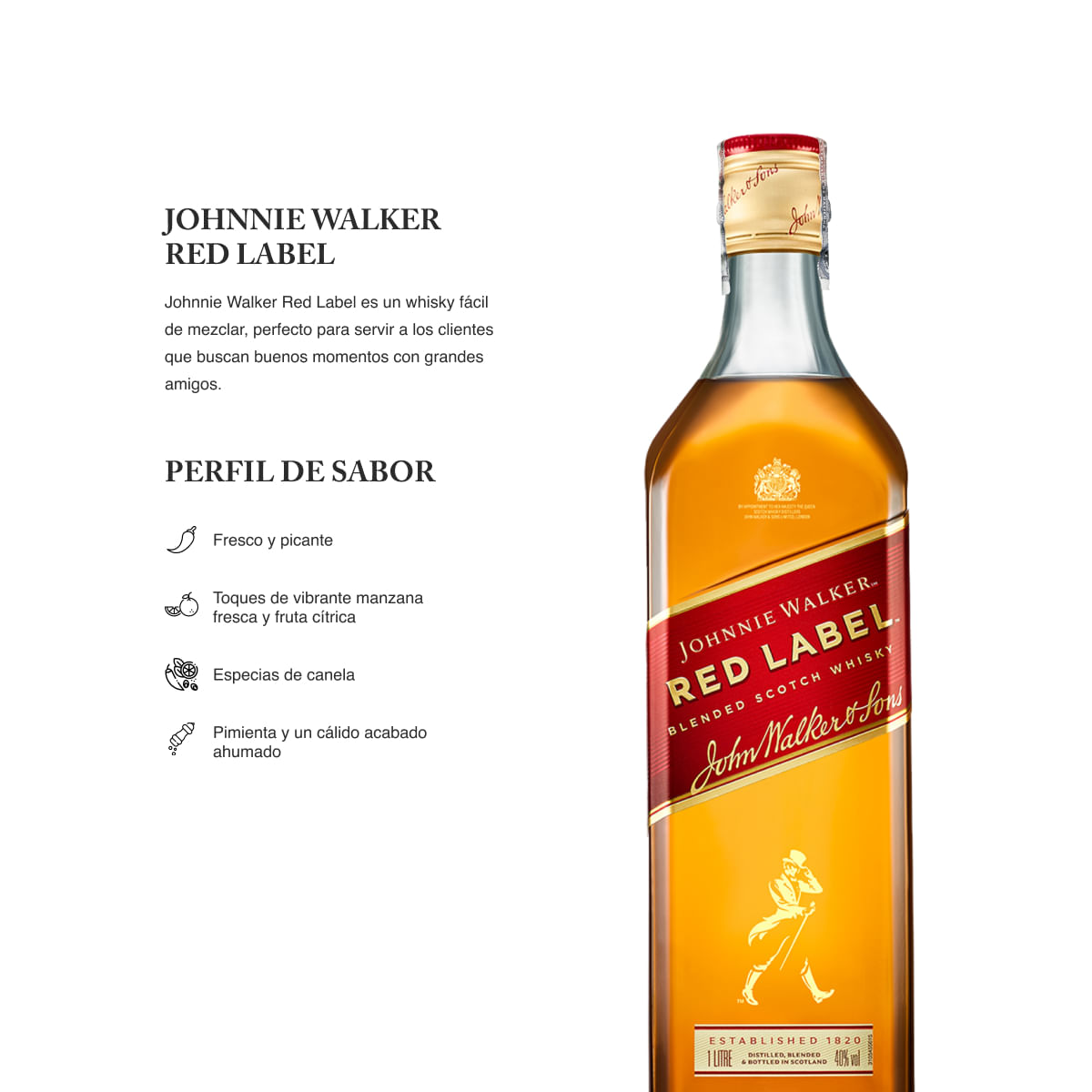 Comprar Whisky Johnnie Walker Red Label 700 ml en línea Con