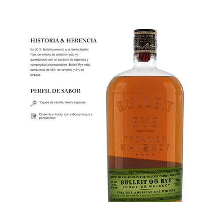 Whisky Bulleit Rye 750ml + Termo The Bar