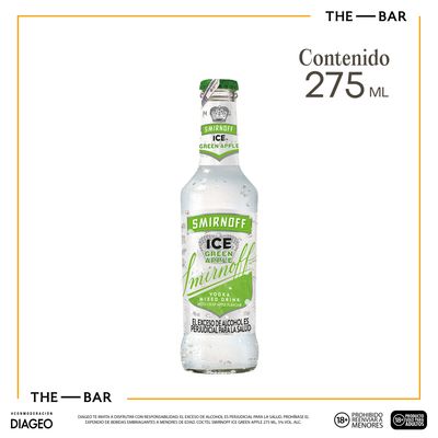 Coctel Smirnoff Ice Green Apple Botella 275 Ml