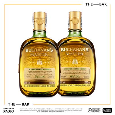 2Un Whisky Buchanan´s Master x1000ml Precio Especial