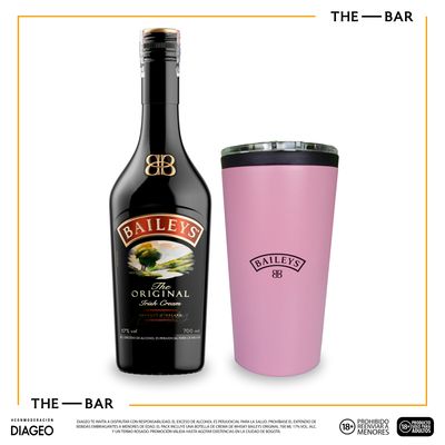 Crema de Whisky Baileys x700ml + Termo Metálico Baileys Rosado