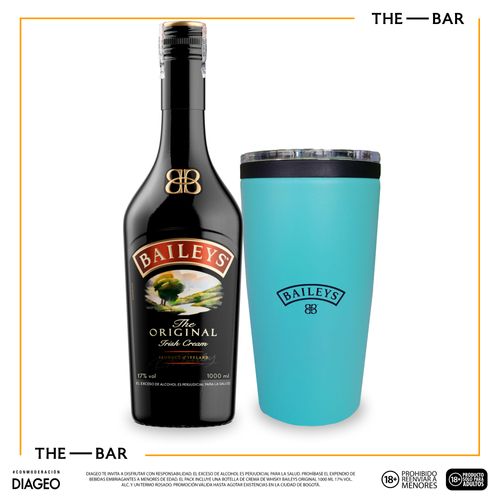 Crema de Whisky Baileys x1000ml + Termo Metálico Baileys Verde