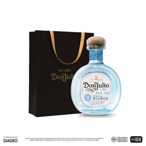 Tequila Don Julio Blanco x700ml + Bolsa Por Amor