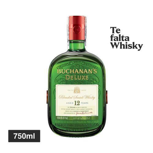 Whisky Buchanans DLuxe x750ml + Kit Merchan The Bar