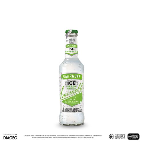 Coctel Smirnoff Ice Green Apple Botella 275 Ml